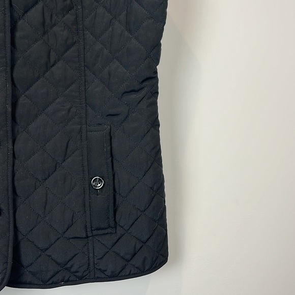 J. Jill Black Button Front Quilted Lightweight Vest with Pockets Size Small - Picture 3 of 8